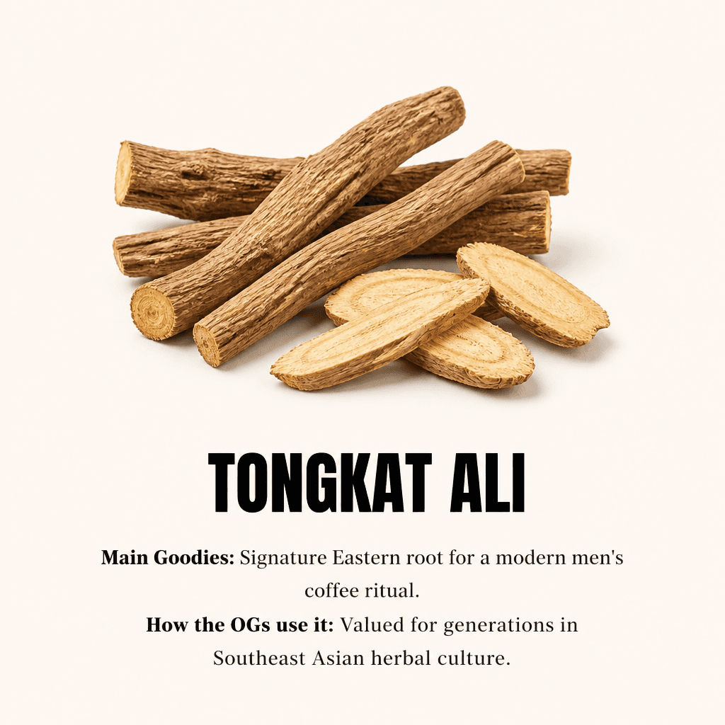 Tongkat Ali — signature Eastern root in a modern coffee format